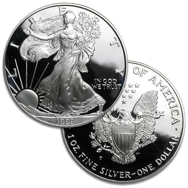 1999 Proof Silver American Eagle - 1 Troy Oz .999 Pure