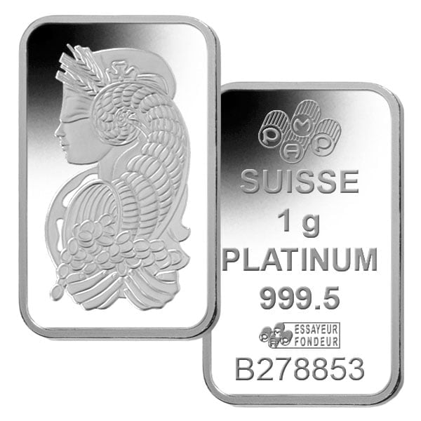 1 Gram Platinum Bars (In Assay)