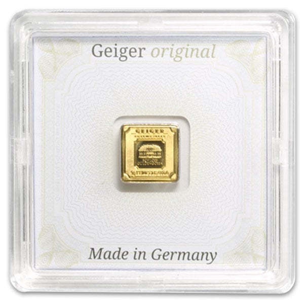 Geiger GOLD Bar - 1 Gram .9999 Pure, in Assay