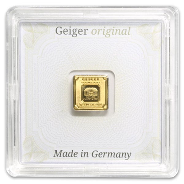 Geiger GOLD Bar - 1 Gram .9999 Pure, in Assay