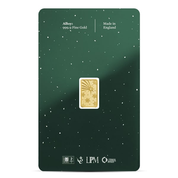 Christmas Assay Baird & Co. GOLD Bar - 1 Gram .9999 Pure