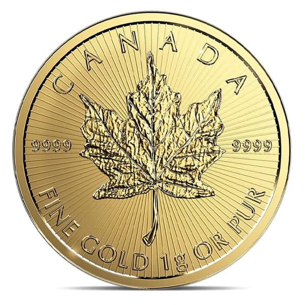 MapleGram SINGLE, 1 Gram .9999 Pure Gold in Assay (Dates Our Choice)