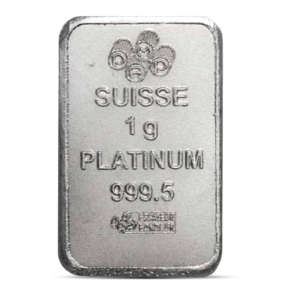 Platinum Bar, 1 Gram .9995 Pure - NO Assay Package