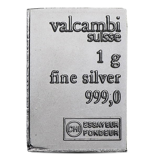 Silver Bar, 1 Gram .999+ Pure - NO Assay Package