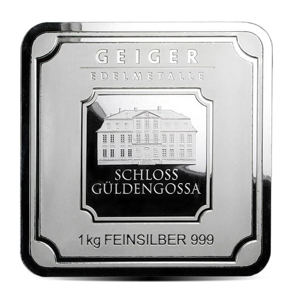 Geiger SILVER Bar - 1 Kilo .999 Pure, Mint Sealed