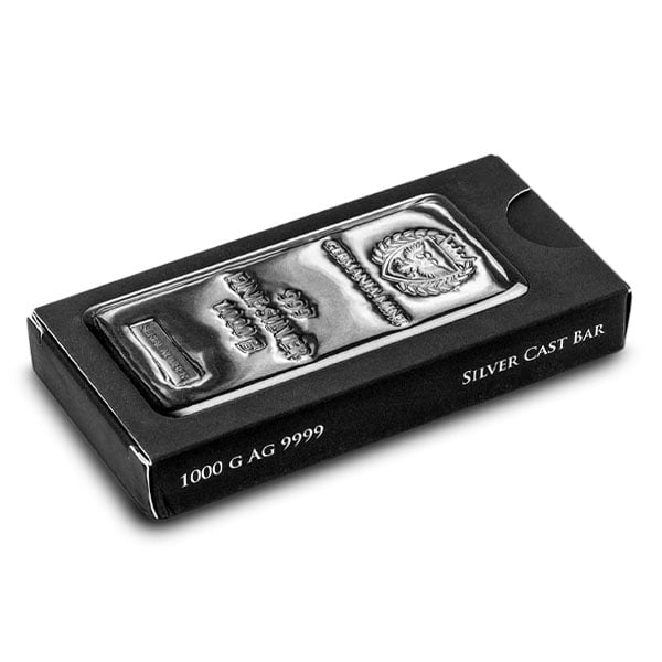 Germania Mint Kilo Silver Bar - 1 Kilo (32.151 Troy Oz), .999 Pure