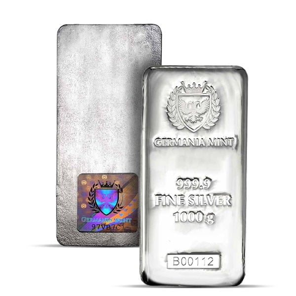 Germania Mint Kilo Silver Bar - 1 Kilo (32.151 Troy Oz), .999 Pure