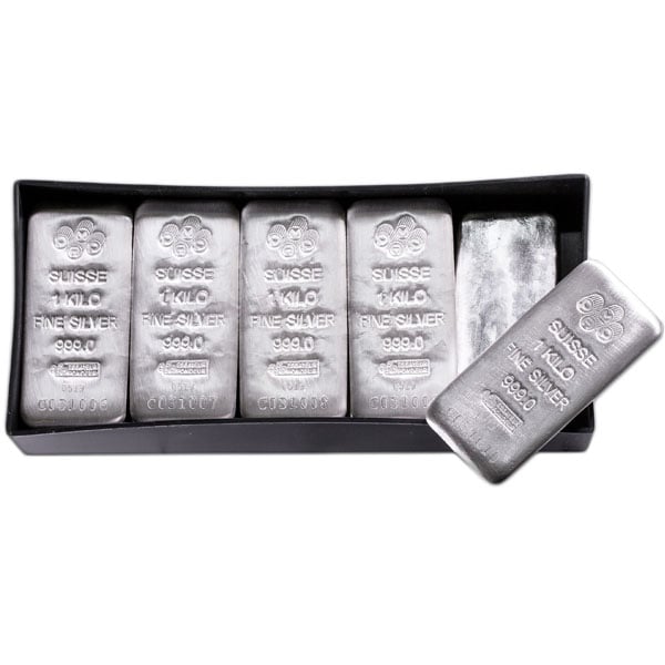 PAMP Suisse 1 Kilo Bar, .999 Pure Silver