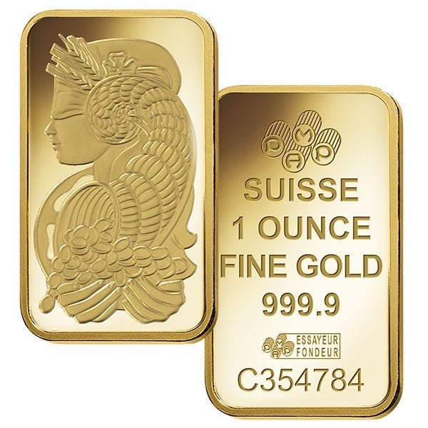 PAMP Suisse 1 Oz Gold Bar thumbnail
