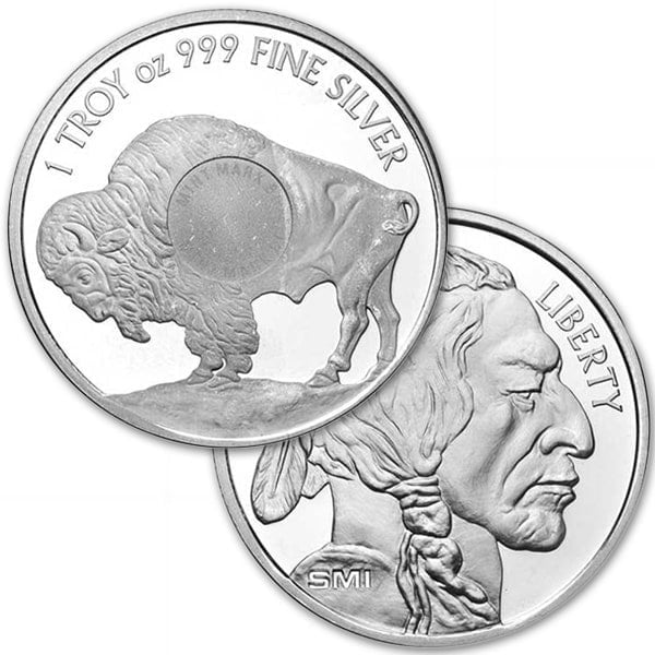 1 oz Buffalo Silver bars for sale - Money Metals Exchange