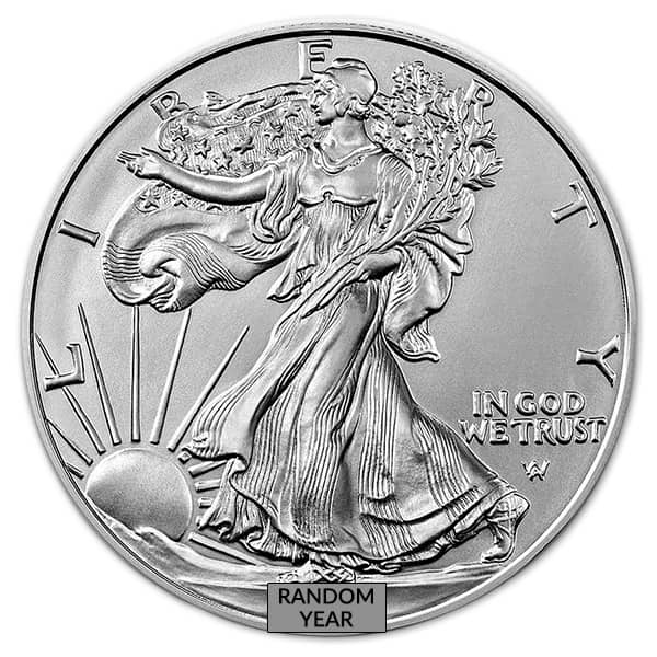 Silver American Eagle - RANDOM Year, Type 1 Reverse (Dates our Choice) thumbnail