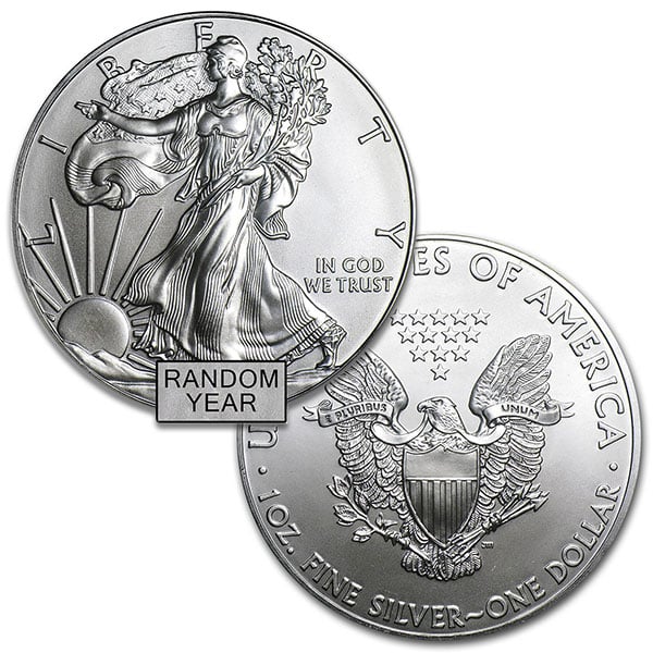 Random Year Silver Eagles (Dates/Type our Choice)