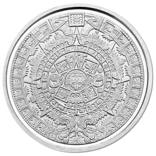 Aztec Round - First Sun God 1 Oz Silver Round