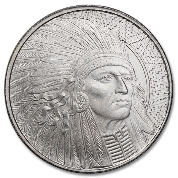 BUFFALO WARRIOR Silver Round - 1 Troy Ounce, .999 Pure