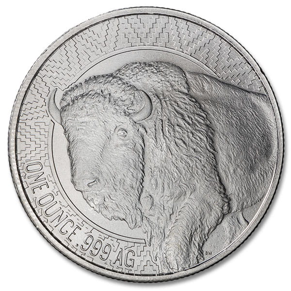 BUFFALO WARRIOR Silver Round - 1 Troy Ounce, .999 Pure thumbnail