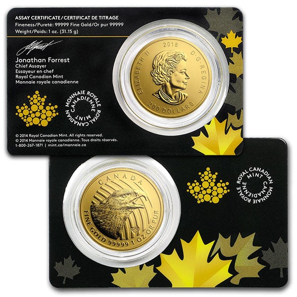 RCM "Call of the Wild" Golden Eagle - 1 Troy Oz .99999 Gold