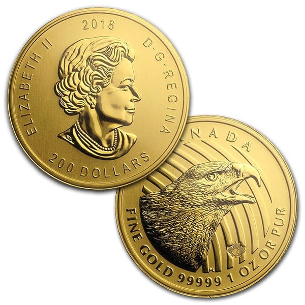 2018 RCM "Call of the Wild" Golden Eagle - 1 Troy Oz .99999 Gold