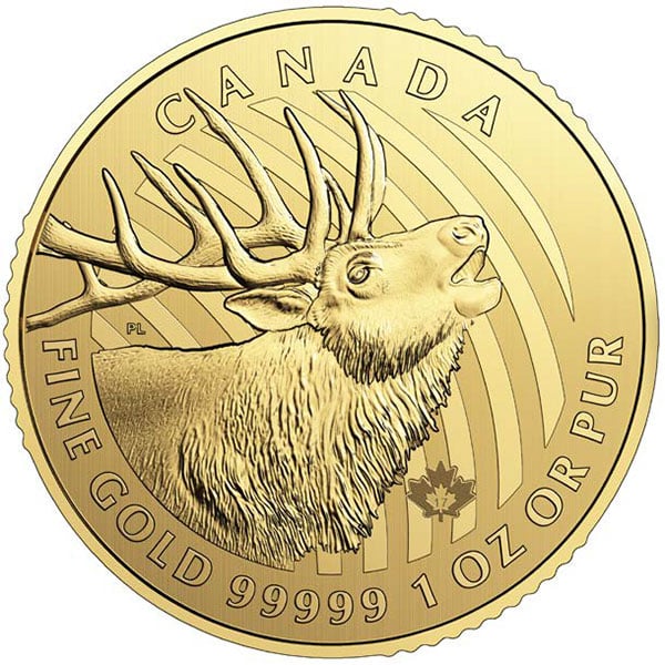 RCM Call of the Wild Elk - 1 Troy Oz .99999 Gold
