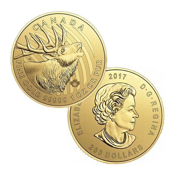 RCM Call of the Wild Elk - 1 Troy Oz .99999 Gold