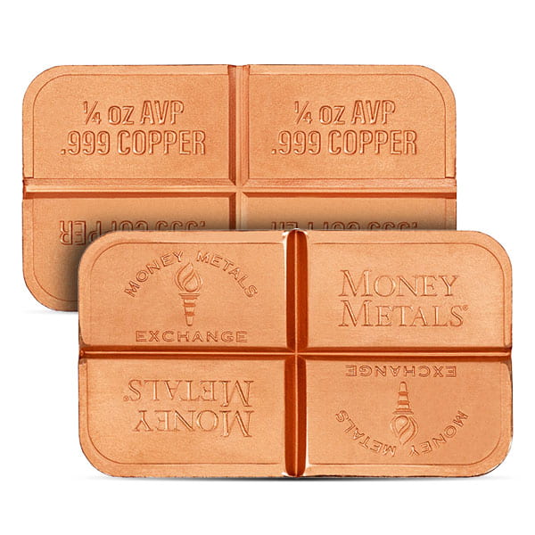 Money Metals Copper Divisible Bar - 1 AVDP Oz, .999 Pure