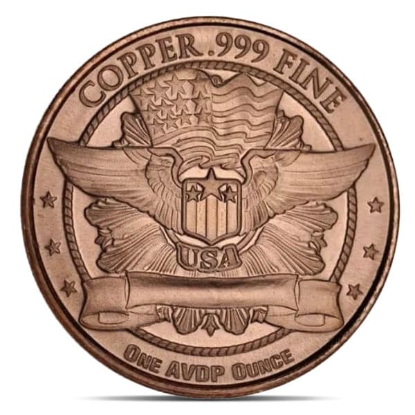Copper Lincoln Round - 1 AVDP Oz, .999 Pure Copper