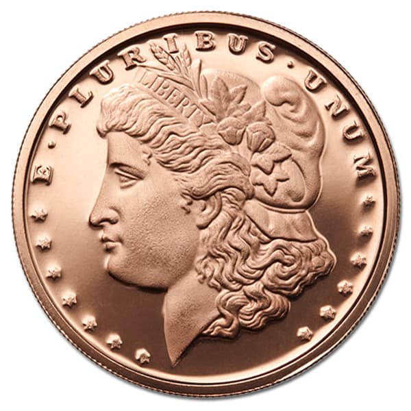 Copper Morgan Round - 1 AVDP Oz, .999 Pure Copper