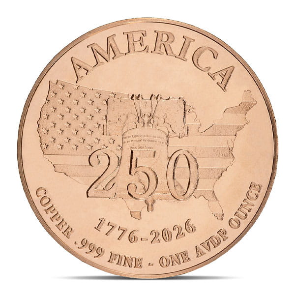 Copper Mt Rushmore / 250th Anniversary - 1 AVDP Oz, .999 Pure Copper Copper Mt Rushmore / 250th Anniversary - 1 AVDP Oz, .999 Pure Copper