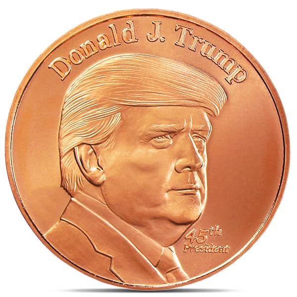 Copper President Trump Round - 1 AVDP Oz, .999 Pure Copper