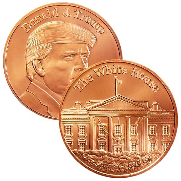 Copper President Trump Round - 1 AVDP Oz, .999 Pure Copper