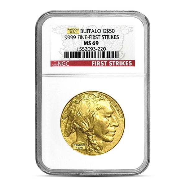 MS69 Graded American Buffalo - 1 Oz Gold (PCGS / NGC) - RANDOM Dates
