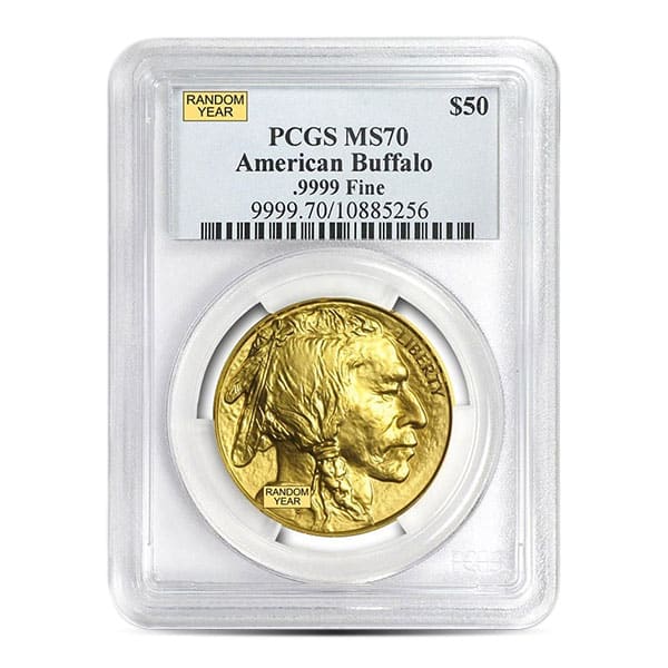 MS70 Graded American Buffalo - 1 Oz Gold (PCGS / NGC) - RANDOM Dates