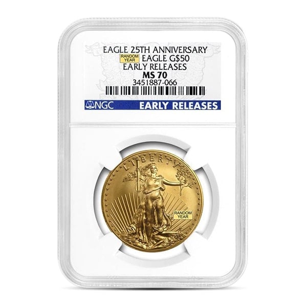 MS70 Graded 1 Troy Oz Gold American Eagle (PCGS / NGC) - RANDOM Dates