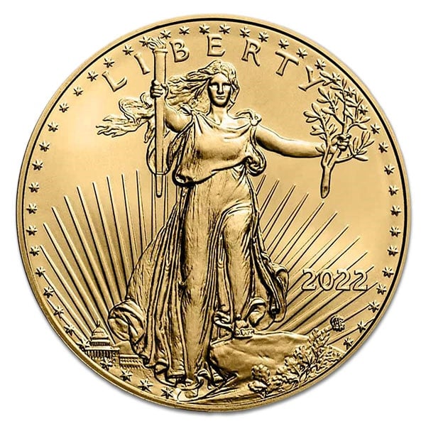 2022 Gold American Eagle Coin - 1 Troy Ounce, 22k Purity