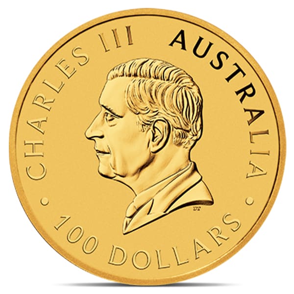 Australian Kangaroo, King Charles III - 1 Troy Oz Gold .9999 Pure (Random Year)