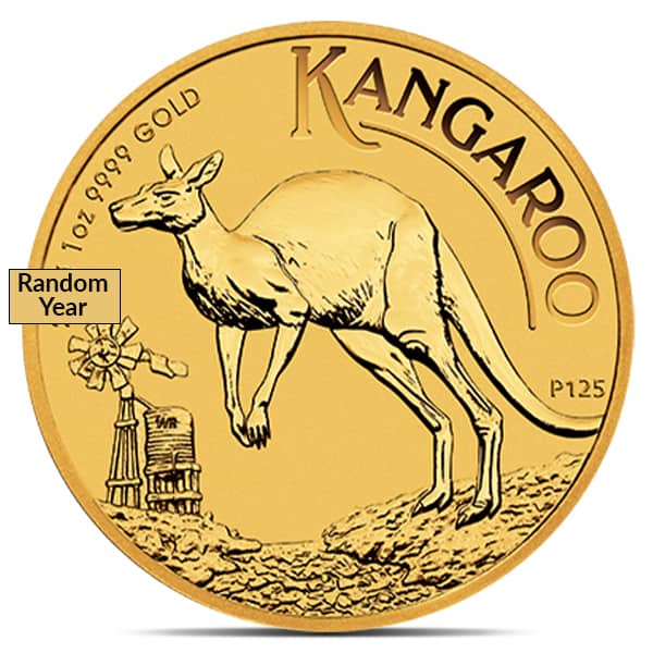 Australian Kangaroo, King Charles III - 1 Troy Oz Gold .9999 Pure (Random Year)