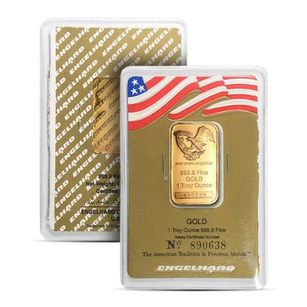 Engelhard 1 Oz Gold Bar - .9999 Pure