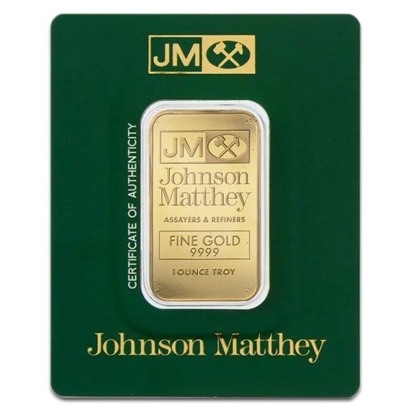 Johnson Matthey Gold Bar, 1 Troy Oz, .9999 Pure (New in Assay)
