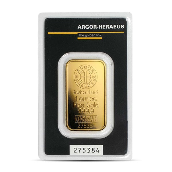 Argor-Heraeus - Gold Bar 1 Troy Oz, .9999 Pure