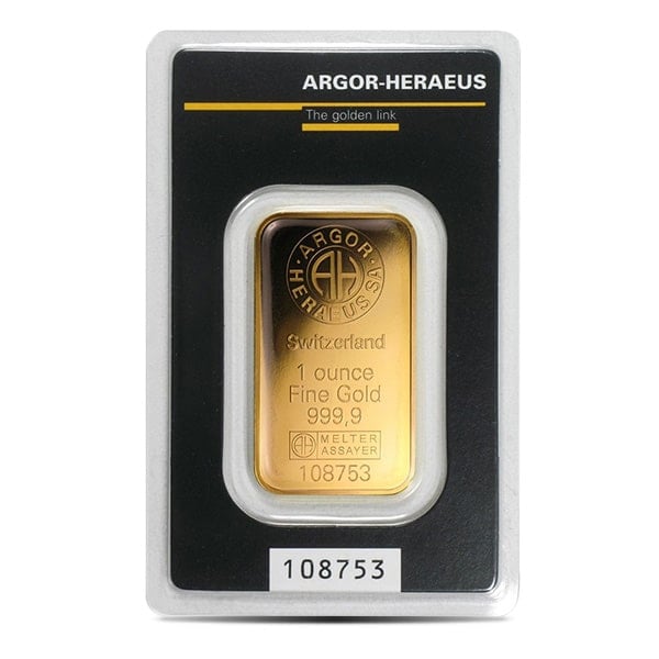 Gold Bar - Argor-Heraeus KineBar 1 Troy Oz, .9999 Pure