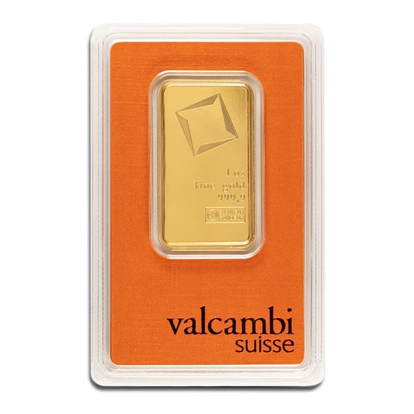 Valcambi Gold Bar, 1 Troy Oz, .9999 Pure
