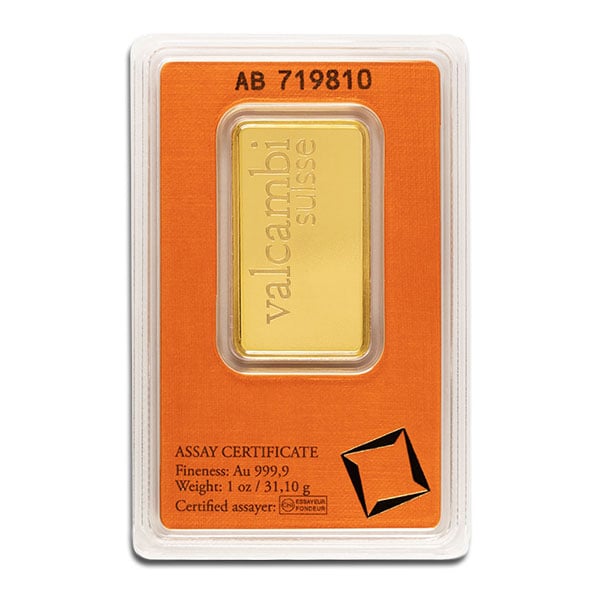 1 Troy Oz Valcambi Gold Bars for Sale Money Metals