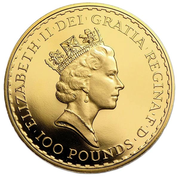 British Britannia, Queen Elizabeth II - 1 Troy Oz, .9999 Pure Gold