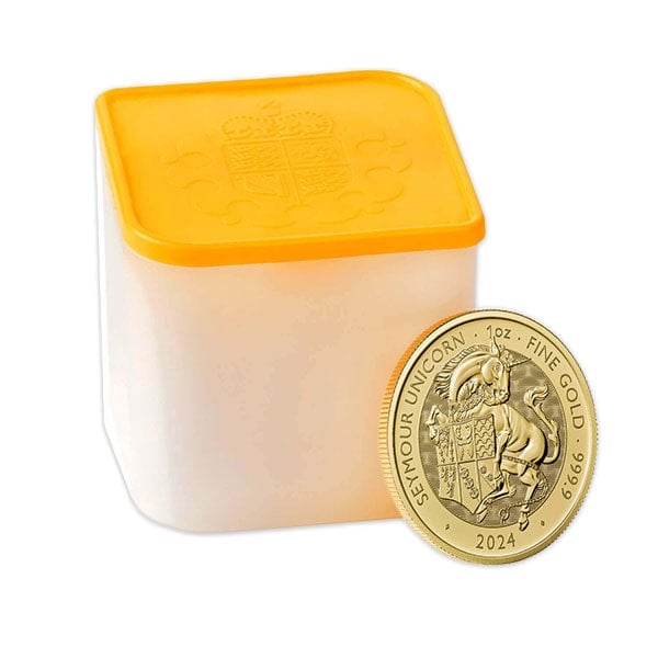 2024 British Royal Mint Tudor Beasts; Seymour Unicorn - 1 Oz Gold Coin .9999 Pure