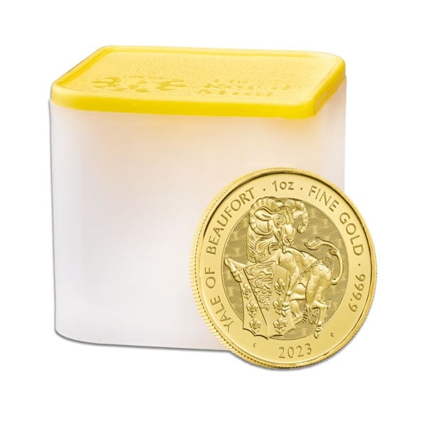 British Royal Mint Tudor Beasts; Yale of Beaufort - 1 Oz Gold Coin .9999 Pure thumbnail