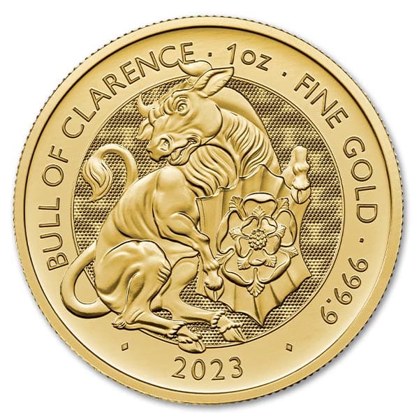 British Royal Mint Tudor Beasts; Bull of Clarence - 1 Oz Gold Coin .9999 Pure