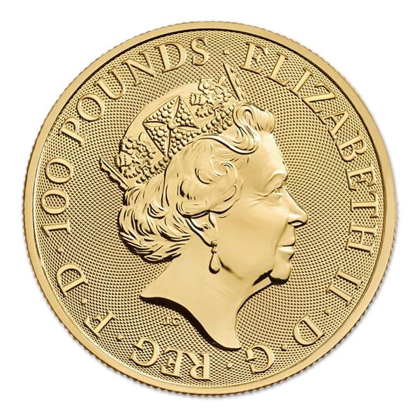 British Royal Mint Tudor Beasts; Lion of England - 1 Oz Gold Coin .9999 Pure thumbnail