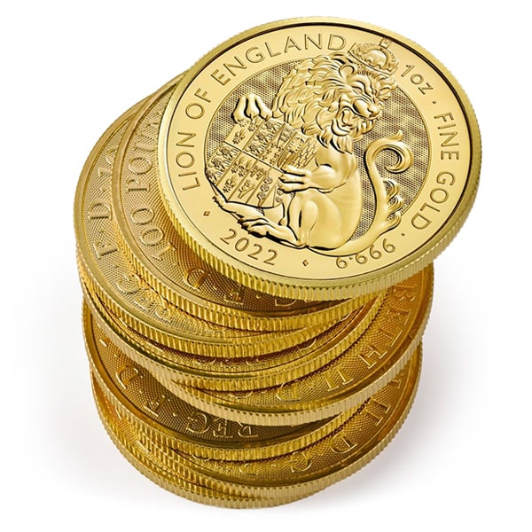 British Royal Mint Tudor Beasts; Lion of England - 1 Oz Gold Coin .9999 Pure thumbnail