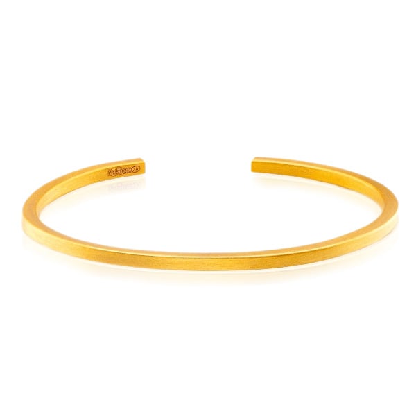 Gold Bullion Bangle - Classic Design - 1 Troy Oz, 24K Pure - Matte Finish