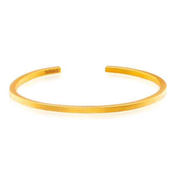 Gold Bullion Bangle - Classic Design - 1 Troy Oz, .9999 Fine 24K Pure - Matte Finish