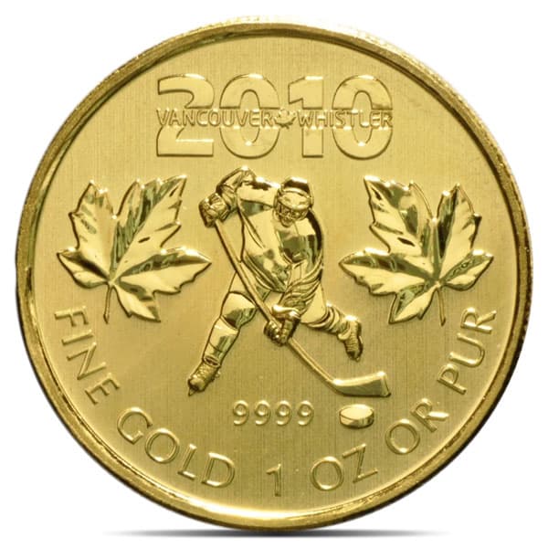 Canadian Olympic Maple, Vancouver 2010 Winter Olympics - 1 Troy Ounce Gold .9999 Pure